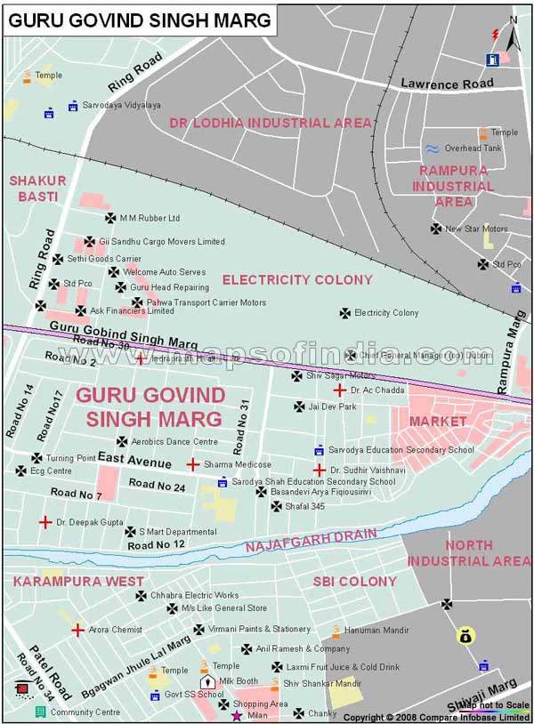 Guru Govind Singh Marg Map