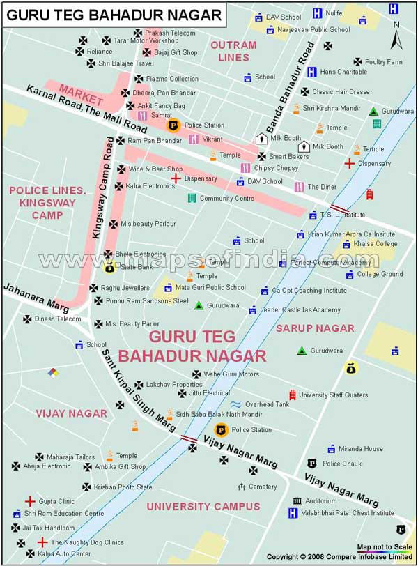 Guru Teg Bahadur Nagar Map