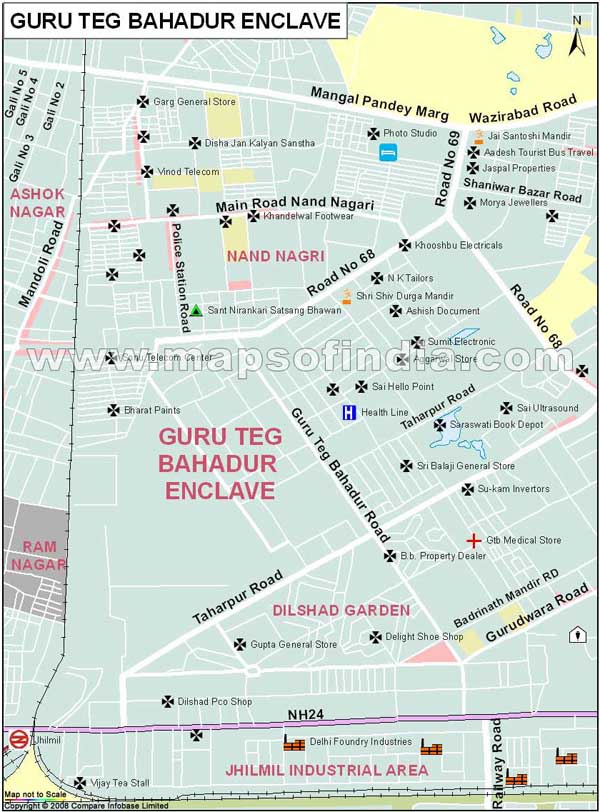 Guru Tegh Bahadur Enclave Map