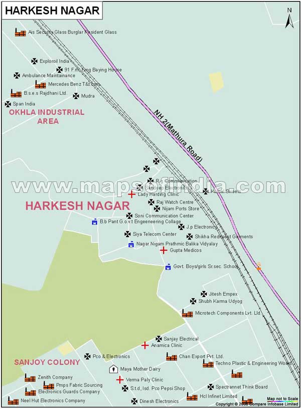 Harkesh Nagar Map