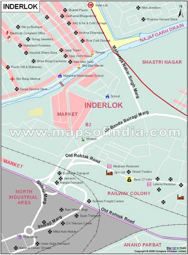 Inderlok Map