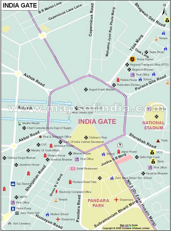 India Gate Map