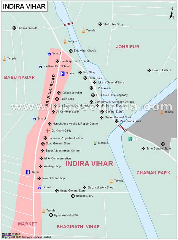 Indra Vihar Map
