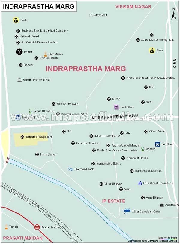 Indraprastha Marg Map