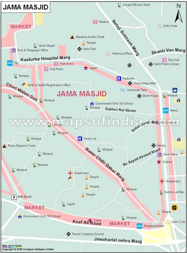 Jama Masjid Map