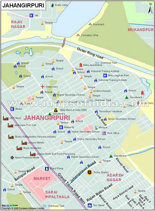 Jhangirpuri Map