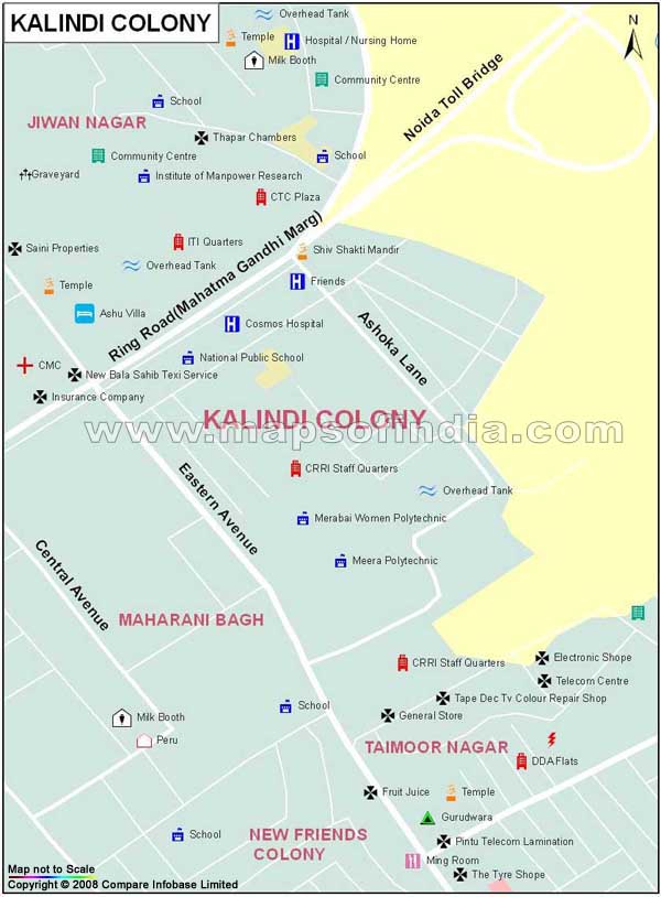 Kalindi Colony Map