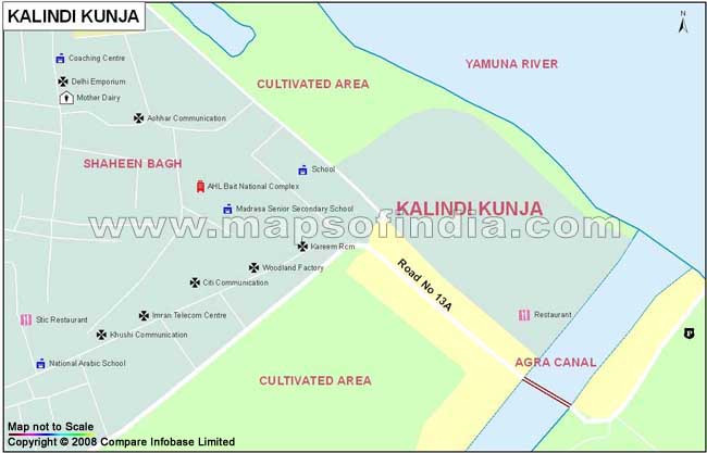 Kalindi Kunja Map