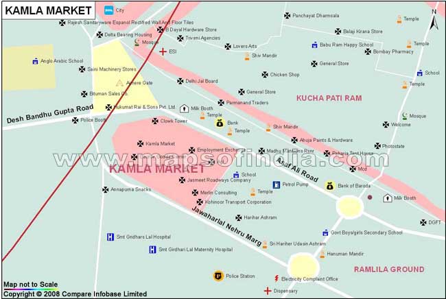 Kamla Nagar Delhi Map Kamla Market Map