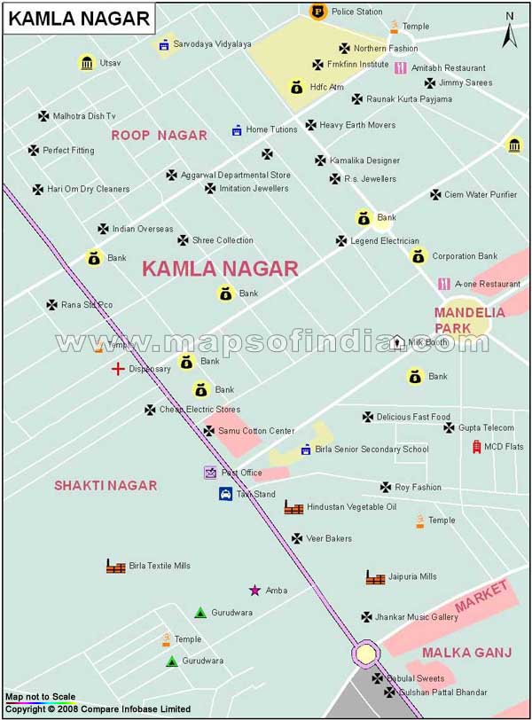 Kamla Nagar Map
