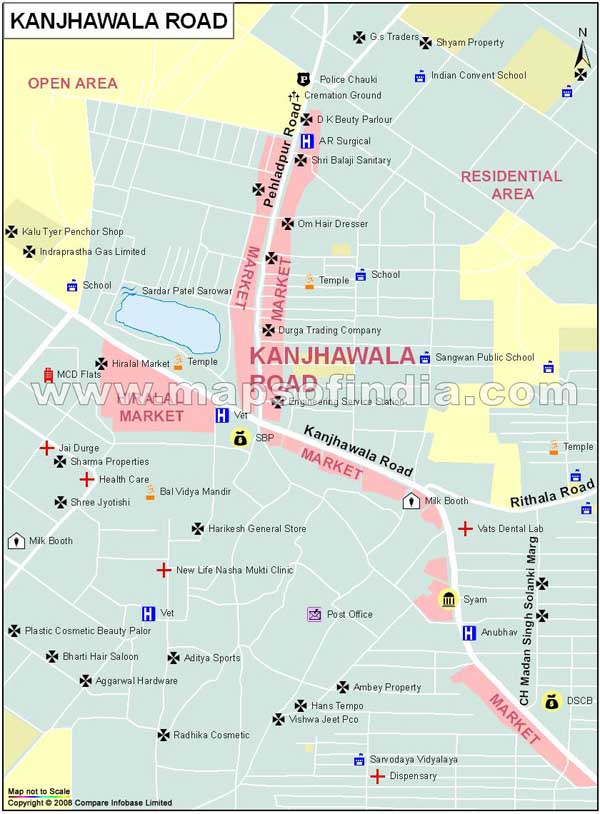 Kanjhawala Road Map