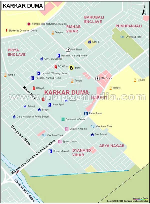 Karkarduma Map