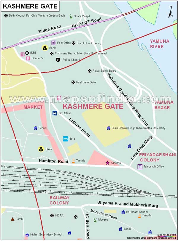 Kashmiri Gate Map