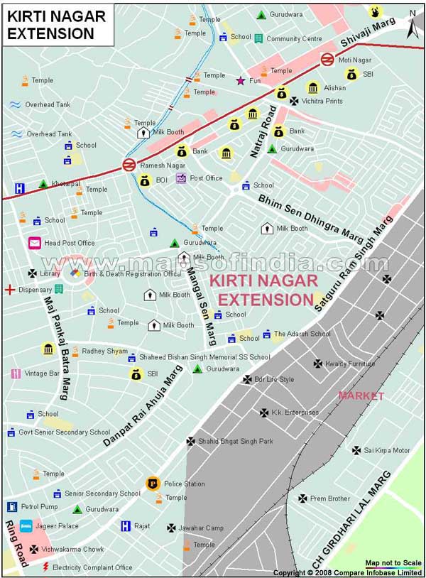 Kirti Nagar Extension Map