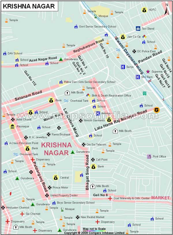 Krishna Nagar Map