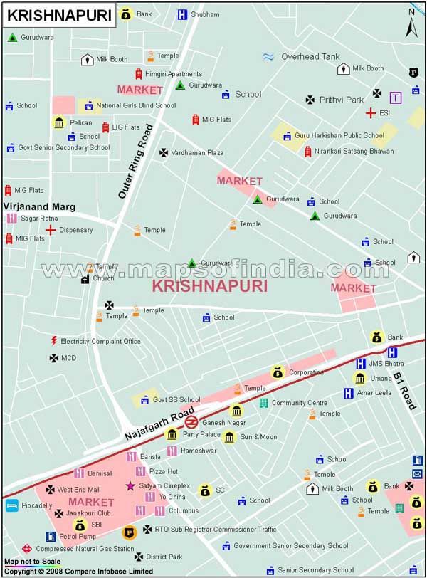 Krishnapuri Map