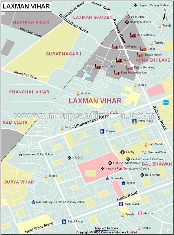 Laxman Vihar Map