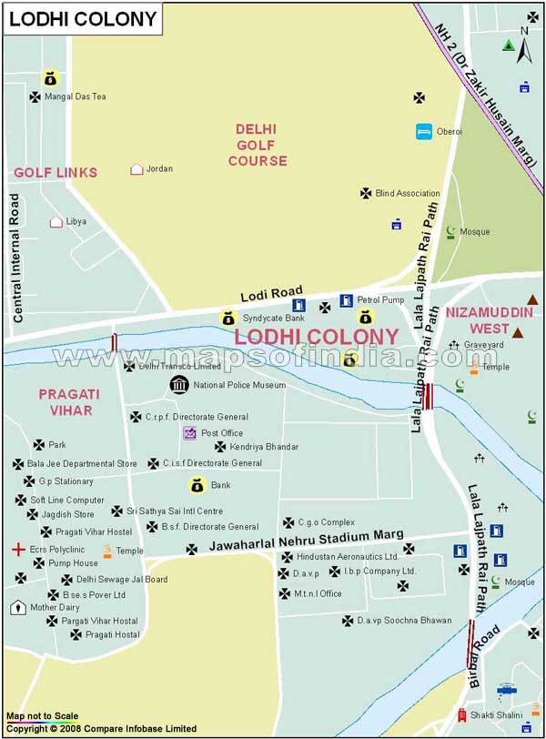 Lodhi Colony Map