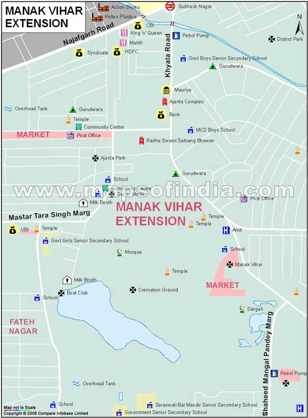 Manak Vihar Extention Map