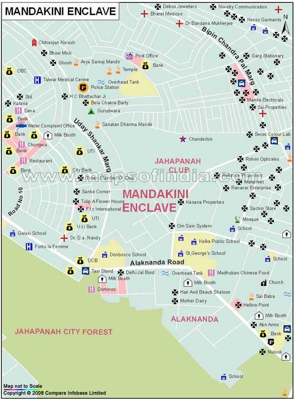 Mandakini Encalve Map