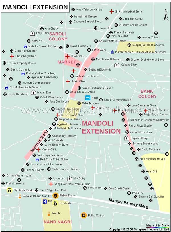 Mandaoli Extention Map