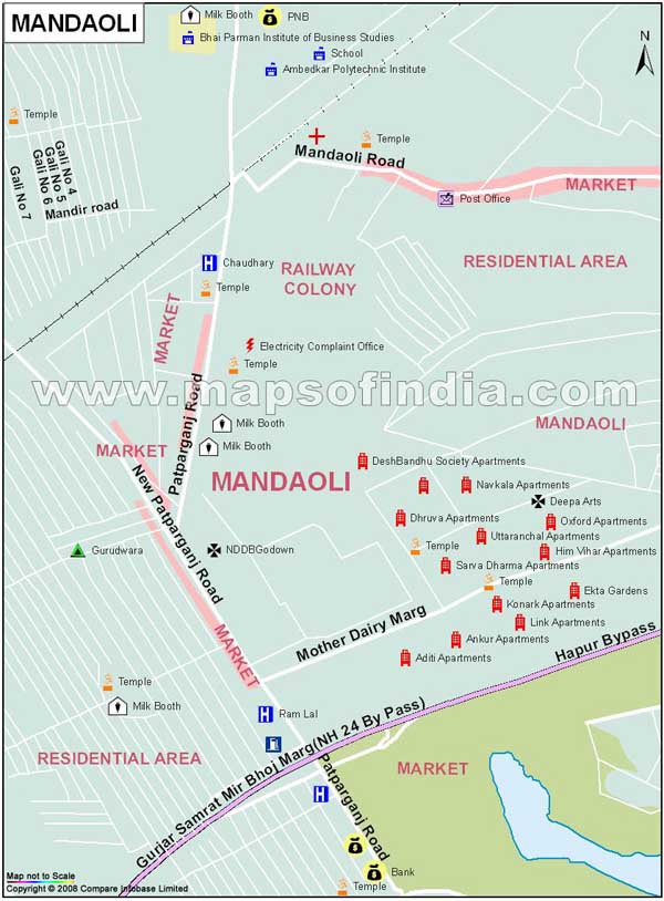 Mandaoli Map