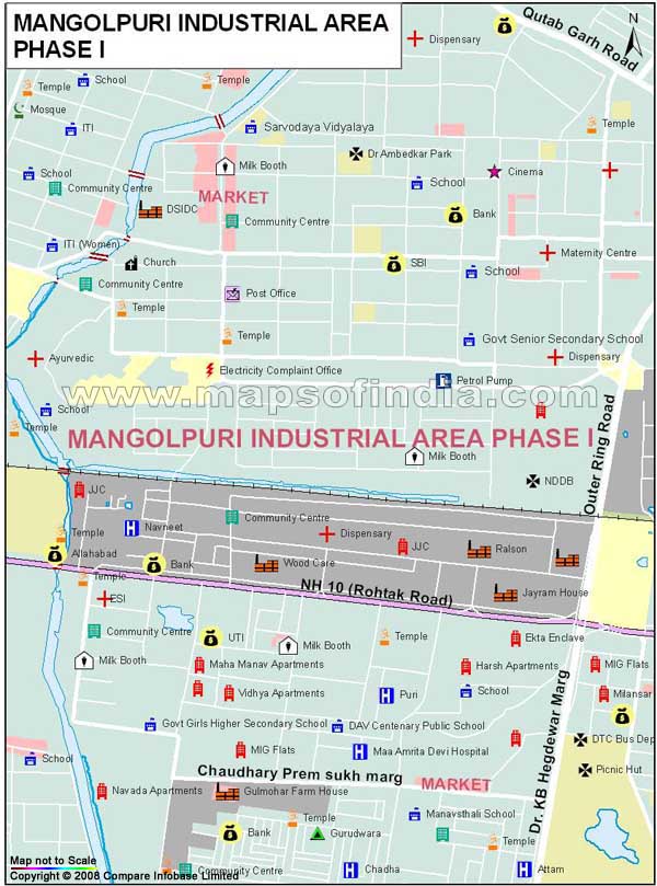 Mangolpuri Industrial Area Phase II Map