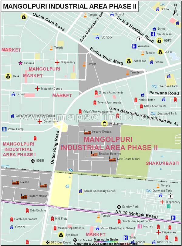 Mangolpuri Industrial Area Phase II Map