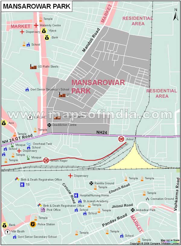 Mansarovar Park Map