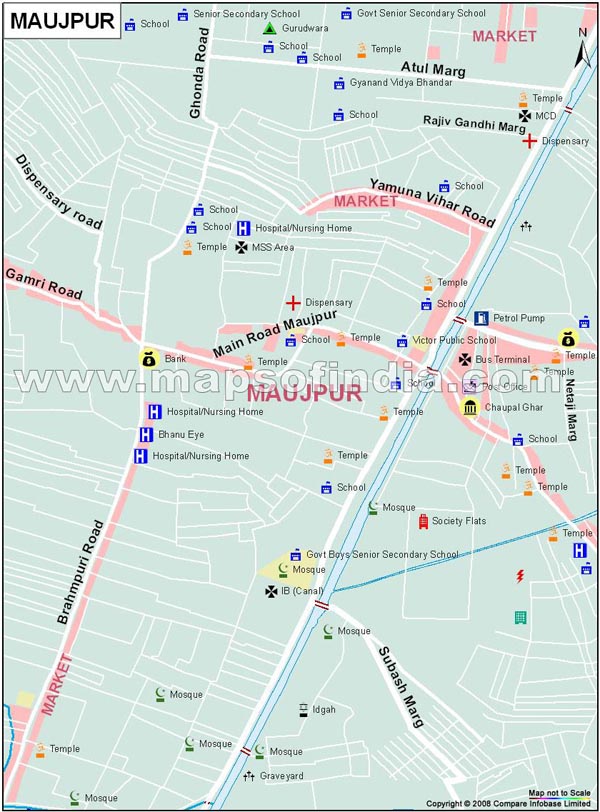 Maujpur Map