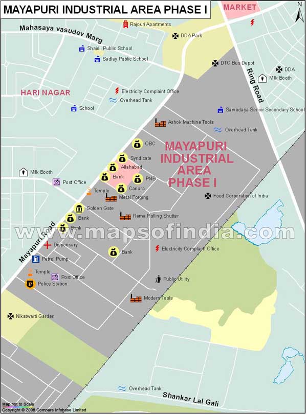 Mayapuri Indl Area Phase 1 Map