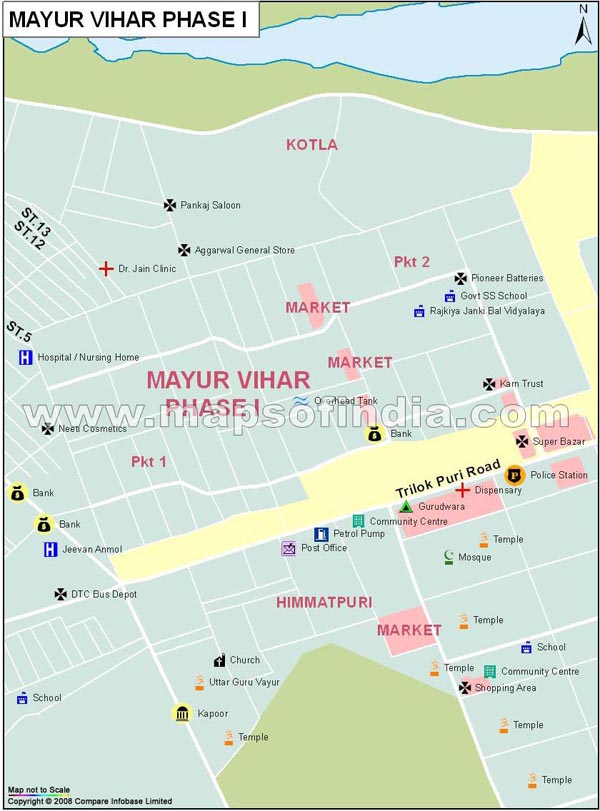 Mayur Vihar Phase1 Map