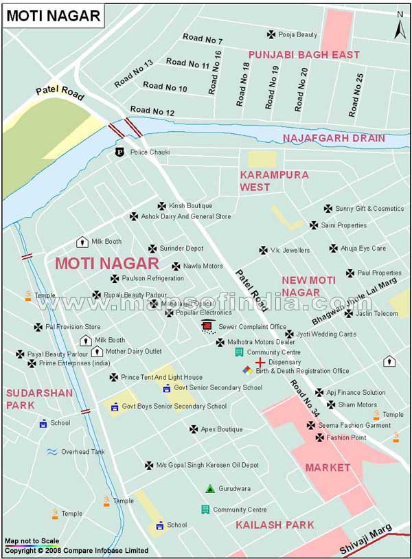 Moti Nagar Map