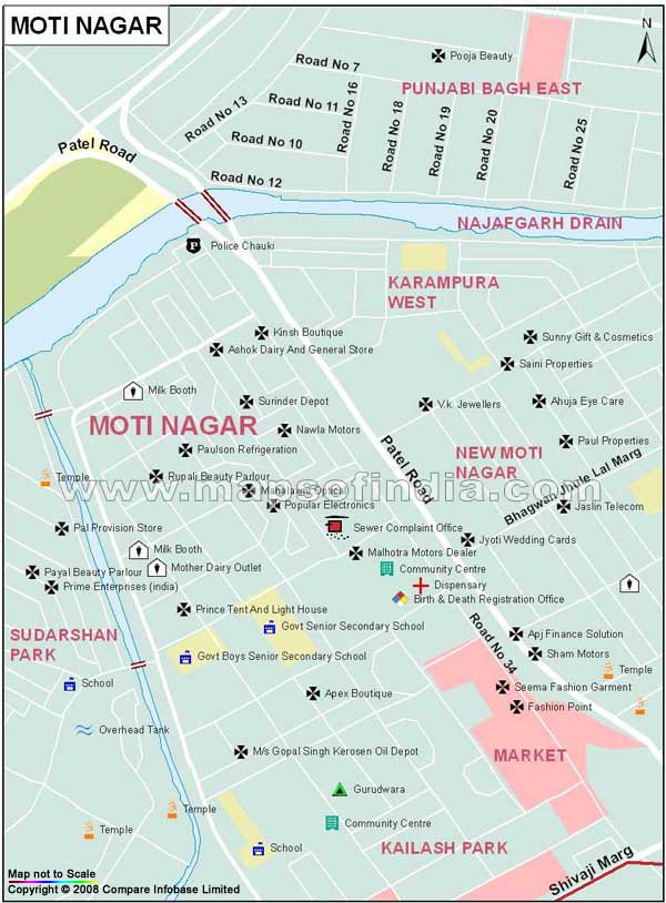 Moti Nagar Delhi Map Moti Nagar Map
