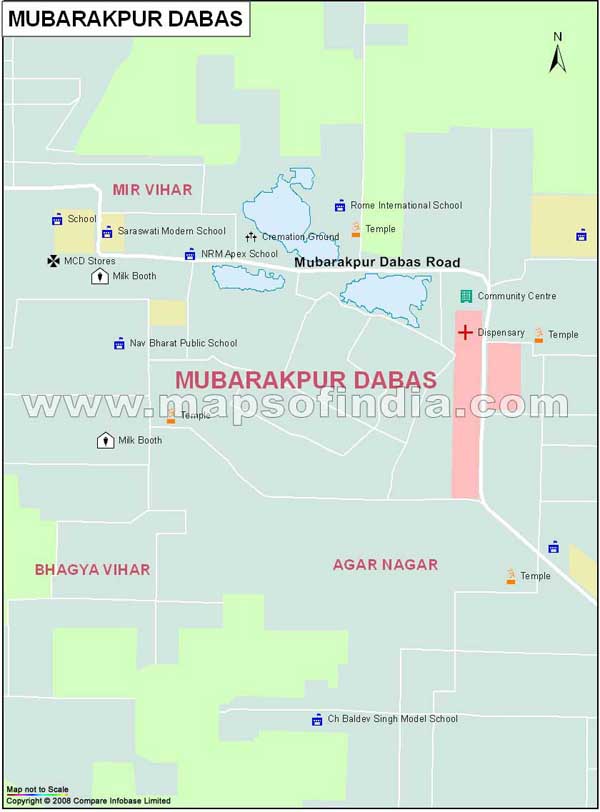 Mubarakpur Dabas Map