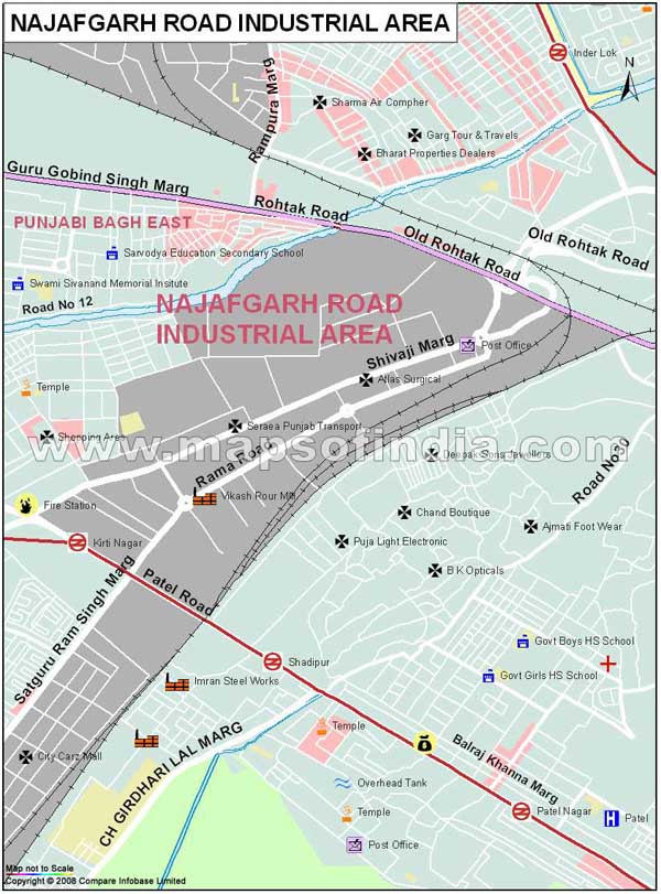 Najafgarh Road Industrial Area Map