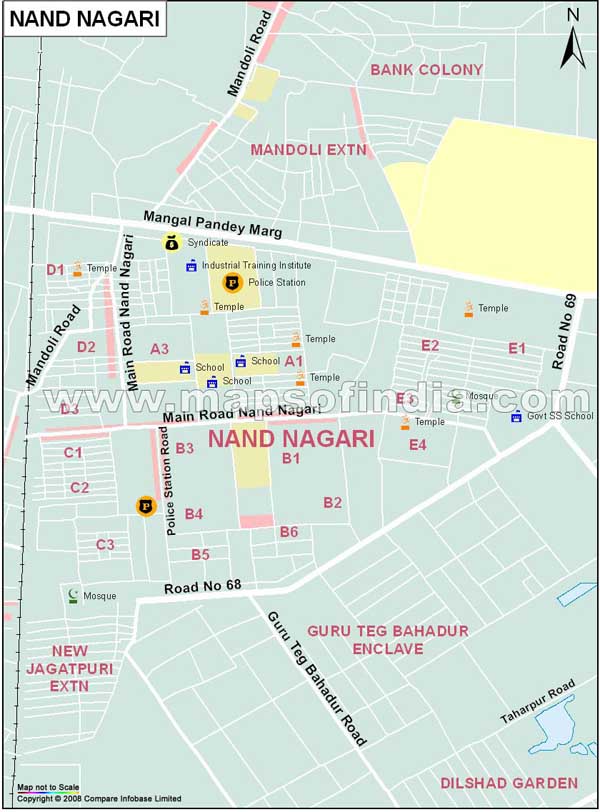 Nand Nagri Map