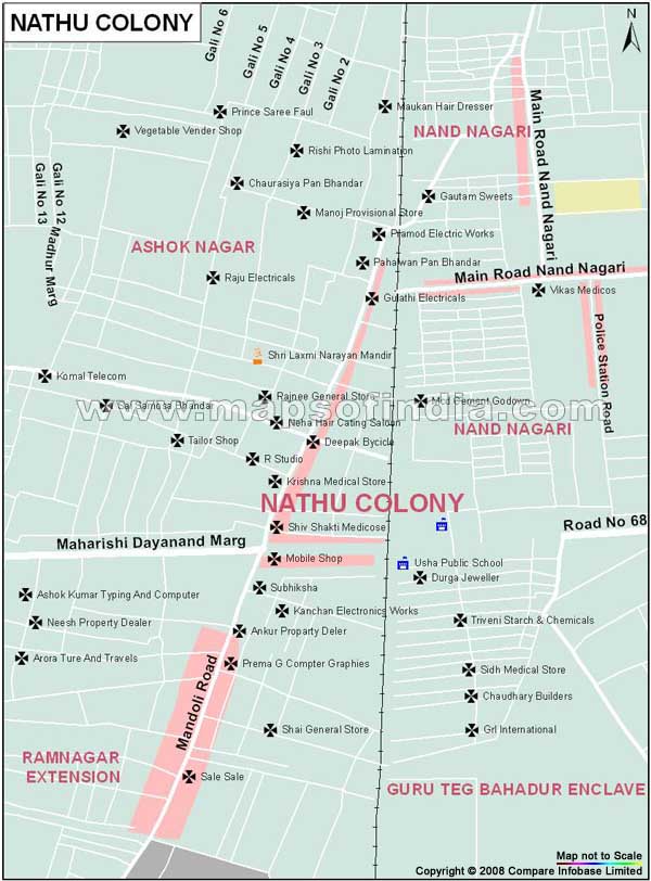 Nathu Colony Map