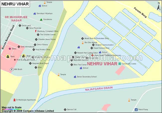 Nehru Vihar Map