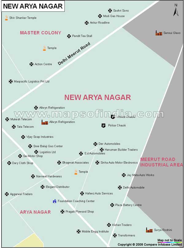 New Arya Nagar Map