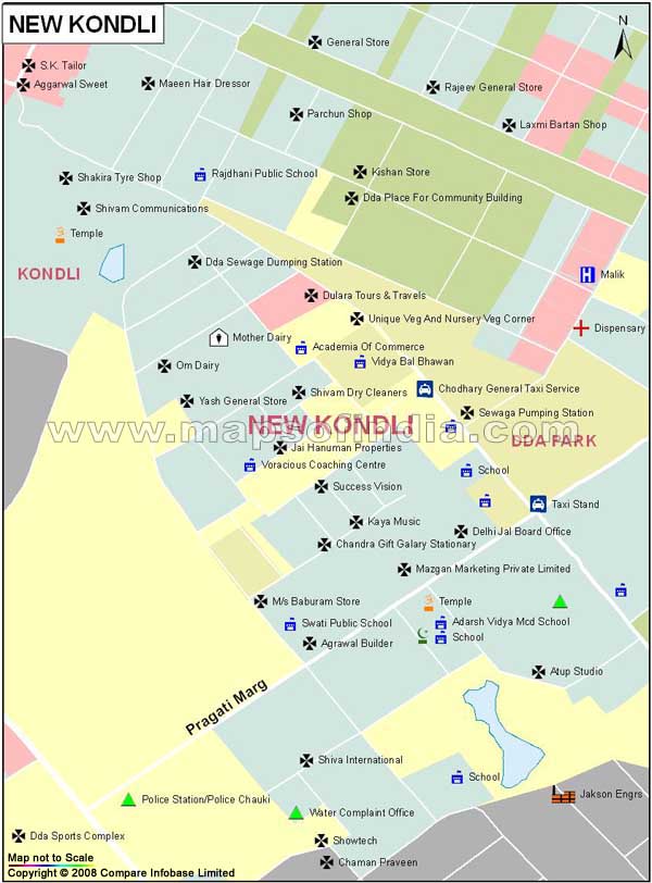New Kondli Map