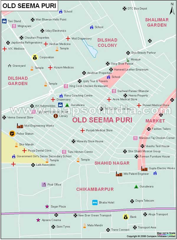 Old Seemapuri Map
