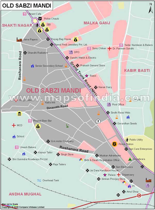 Old Subzi Mandi Map