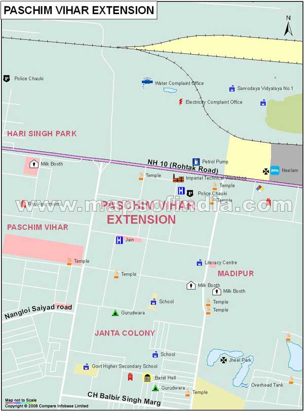 Paschim Vihar Extention Map