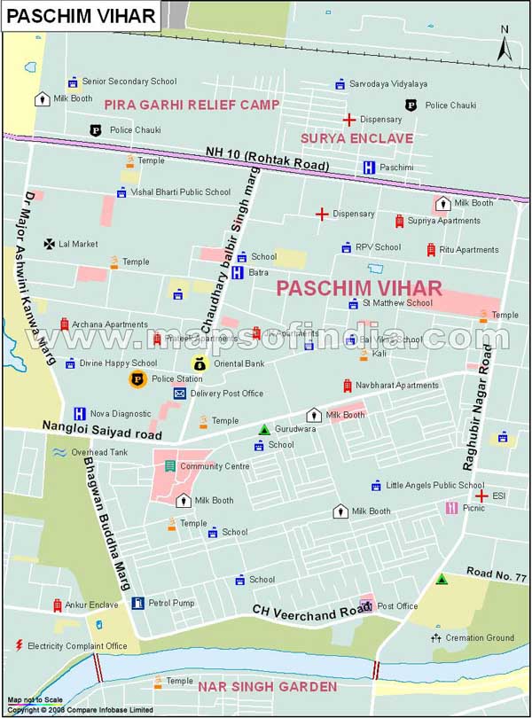 Paschim Vihar Map