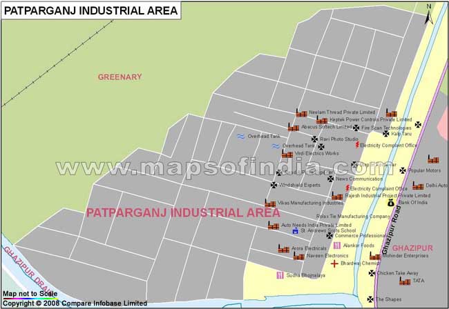Patparganj Industrial Area Map