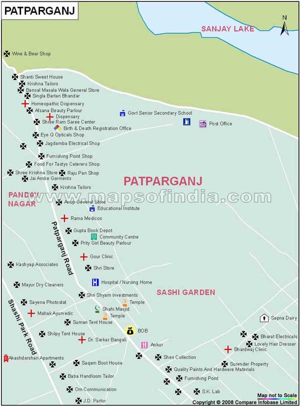 Patparganj Map
