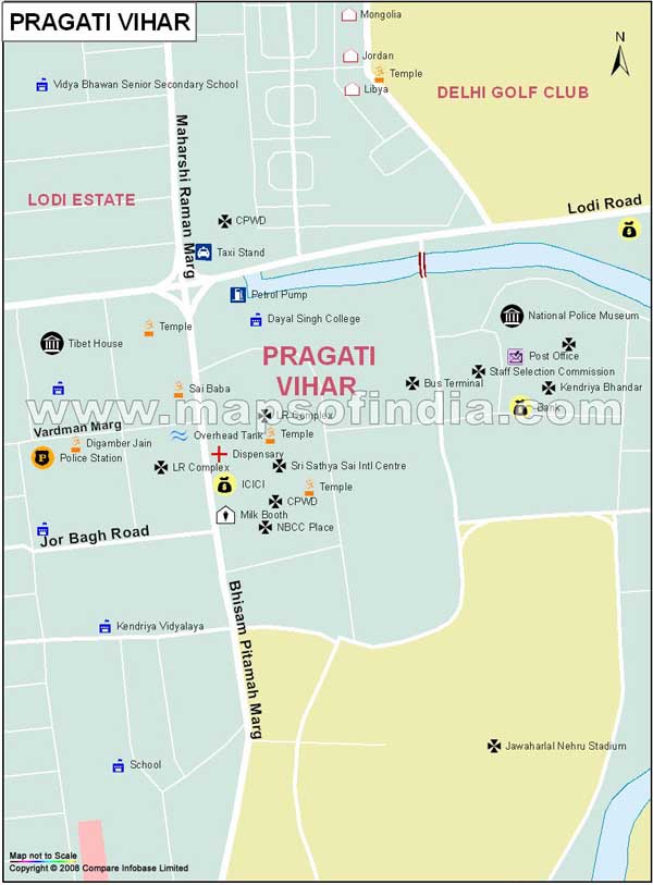Pragati Vihar Map