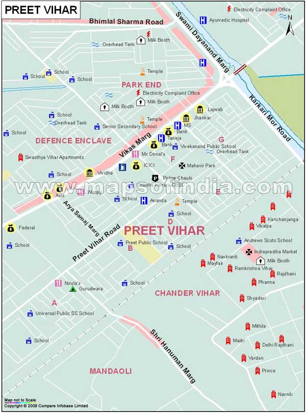 Preet Vihar Map
