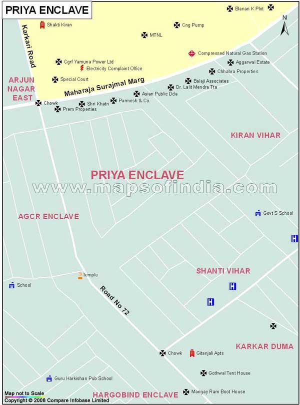 Priya Enclave Map